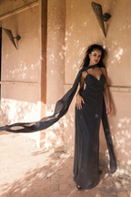 The Riviera Halter Dress in Black